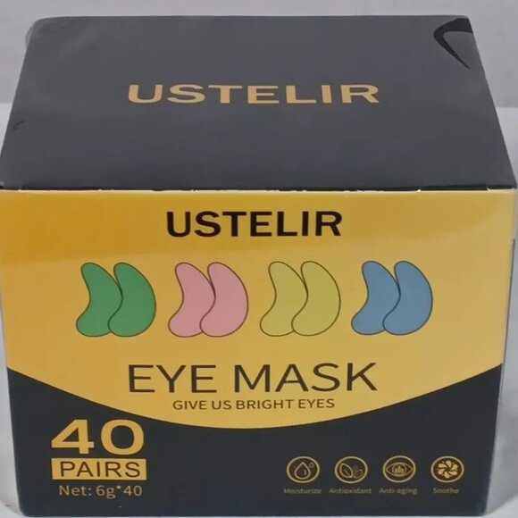 USTELIR Eye Mask Set Under Eye Patches 40 Pairs Eye Treatment Alcohol Free Vegan - Picture 1 of 1